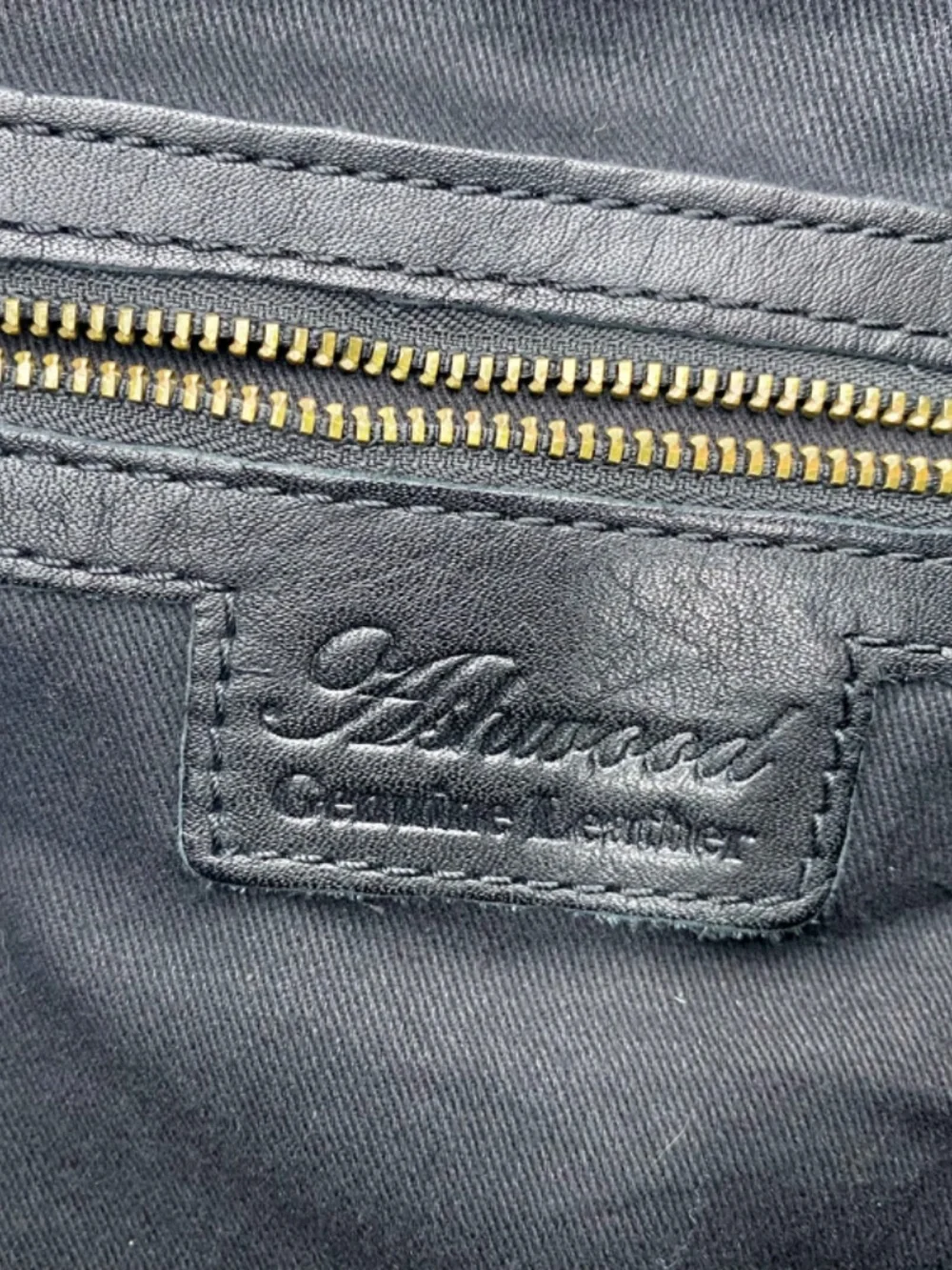 Genuine Leather Ashwood Black Woven Purse Crossbody Tote Bag w Strap